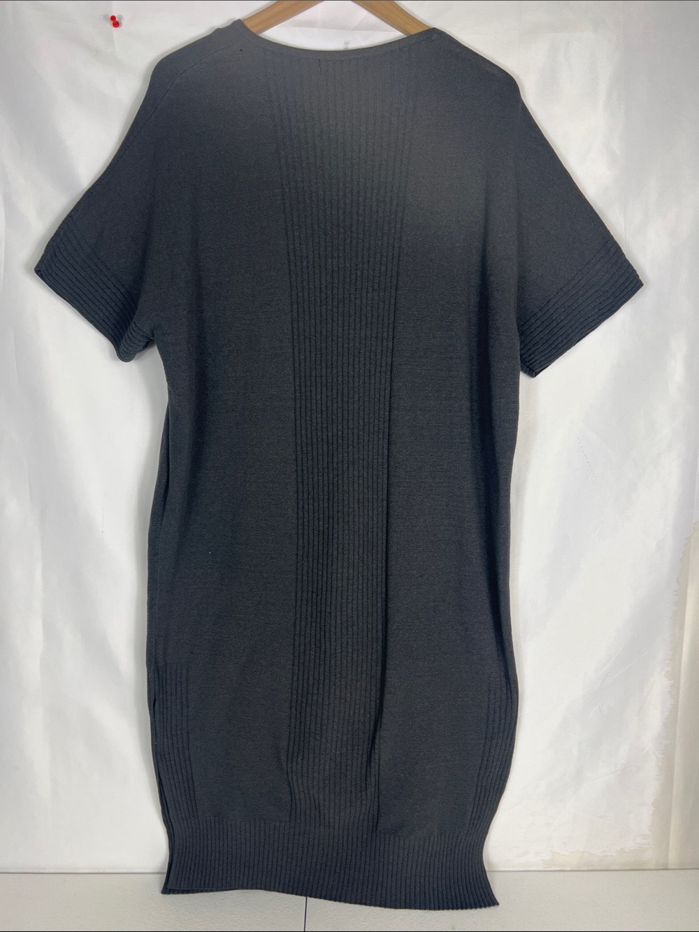 Barefoot Dreams OSFM Caftan Kaftan Charcoal Gray V Neck - Picture 3 of 11